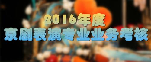 大鸡吧操浪逼视频国家京剧院2016年度京剧表演专业业务考...
